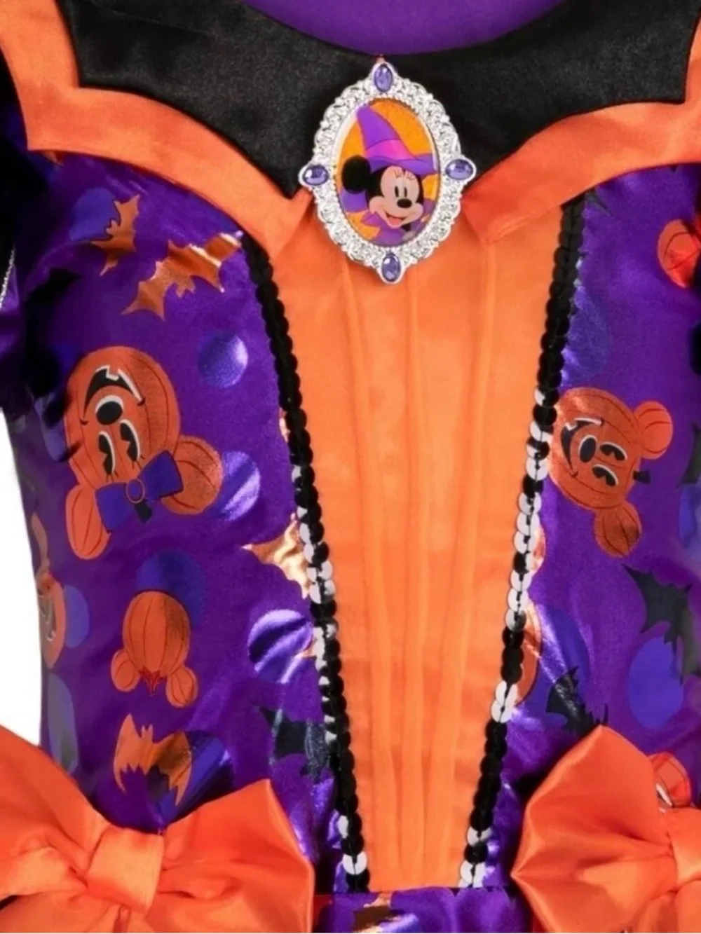 Disney  Girls' Minnie Mouse Purple & Orange Halloween Party Costume Dress